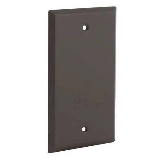 Image of 5173-2 1-Gang Weatherproof Cover, Vertical/Horizontal, Blank, Bronze