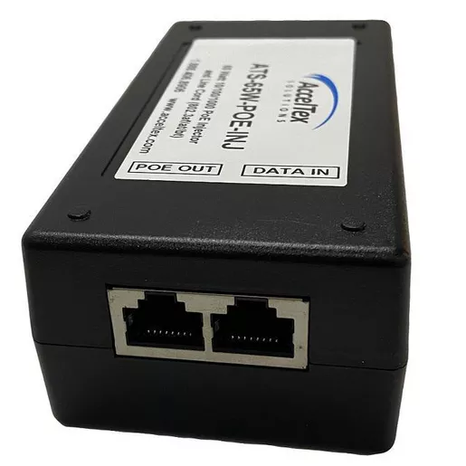 Image of ATS-00449 65 Watt 10/100/1000 PoE Injector and Line Cord (802.3af/at)