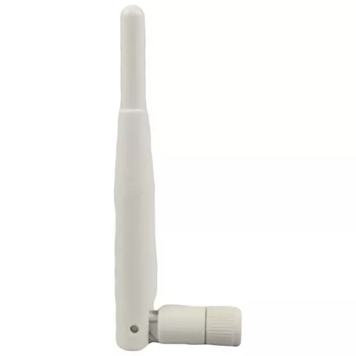 Image of ATS-00852 2.4/5 GHz 2/3 dBi White Indoor Articulating Rubber Duck Antenna w/RPSMA