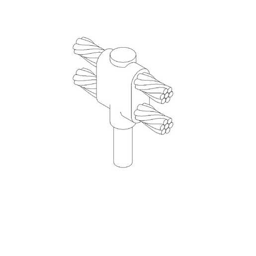 B8451, Horizontal Parallel Run Cables through Top of Ground Rod, 2/0