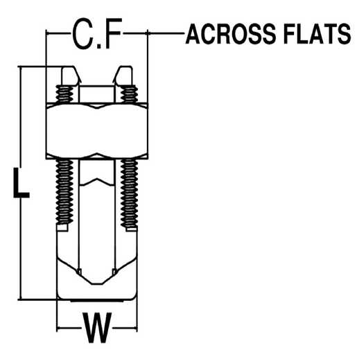KS203, Split Bolt Connector, Run/Tap 8 AWG Str4 AWG Sol KS203