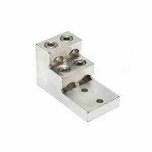 Image of K22A39U2 K22A39U2, AL Universal Term, 4 Conductor, 2-Hole, 1/0 AWG Str-750 kcmil, 3/8" Stud, 1.38" Spacing, 4 Screws, Al/Cu Rated