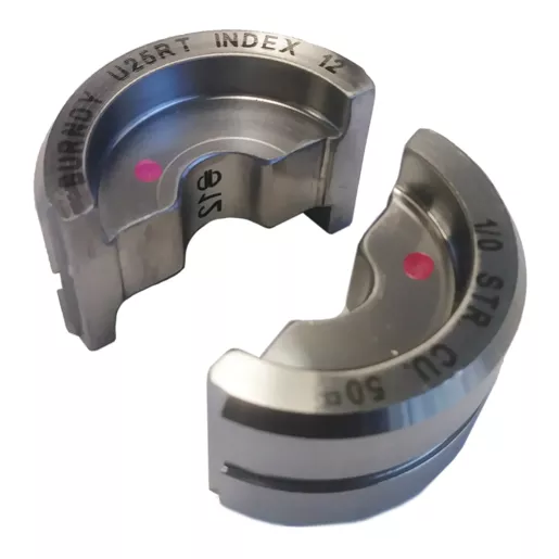 Image of U25RT Stainless Steel Circular Butting Twin U Die, 1/0 Str CU, Pink, Index 12