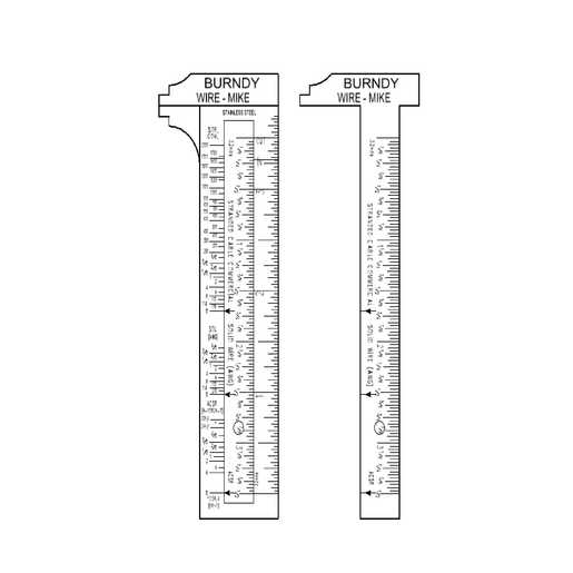 Stainless Steel Wire Micrometer, decimal markings in place of fraction