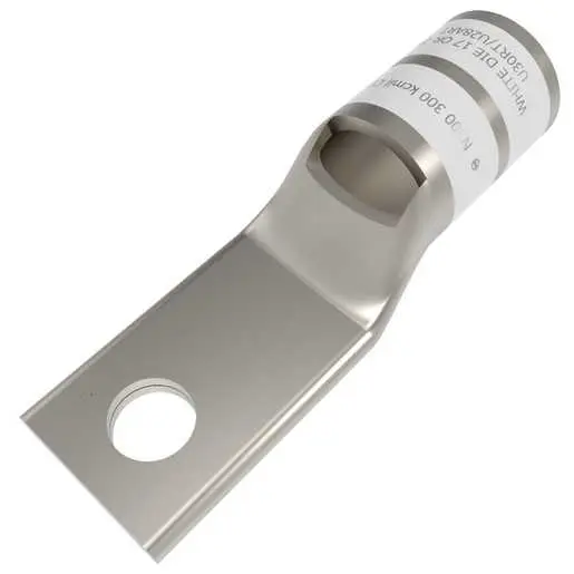 Image of YA30LNT38 YA30LNT38, Compression Terminal, 300 kcmil Cu, 1-Hole, 3/8" Stud, Narrow Tongue