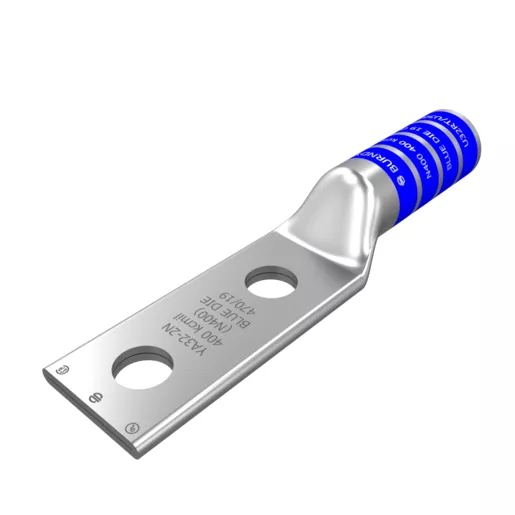 Image of YA322N YA322N, 400 kcmil, CU, 2 Hole, 1/2 Stud, 1-3/4 IN Spacing, Long Barrel