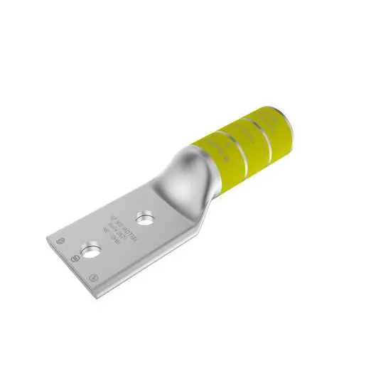 Image of YA452N YA452N, Compression Terminal, 1250 kcmil Cu, 2-Hole, 1/2" Stud, 1-3/4" Spacing, Long Barrel