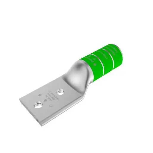 Image of YA462N YA462N, Compression Terminal, 1500 kcmil Cu, 2-Hole, 1/2" Stud, 1-3/4" Spacing, Long Barrel