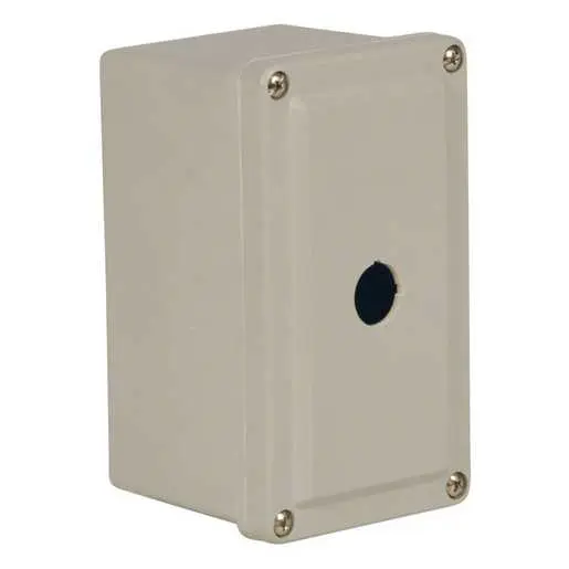 Image of HW-N4X2PB-22 NEMA 4X 22MM Pushbutton Enclosure (2-Pushbutton) 6X4X4 Fiberglass-Opaque