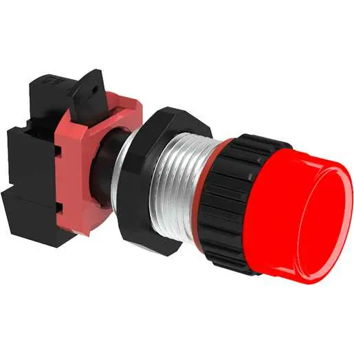 Image of GZ23-R23 GZ Series - PilotLight, Red with Lamp Holder & Lamp 120V AC/DC - Normal Length 25mm, 3/4 NPSM