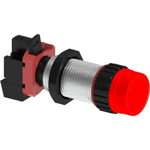 Image of GZB3-R23 GZ Series - PilotLight, Red with Lamp Holder & Lamp 120V AC/DC - Long Length 40mm, 3/4 NPSM