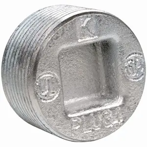 Image of PLUG5 PLUG5 - 1-1/2" Iron, (Zinc Plated) Threaded Insert Plug