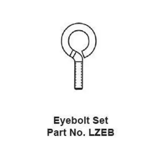 Image of LZEB LZEB - LZ Series - Eyebolt Set - Stainless Steel Bolt With Lockwasher And Nut