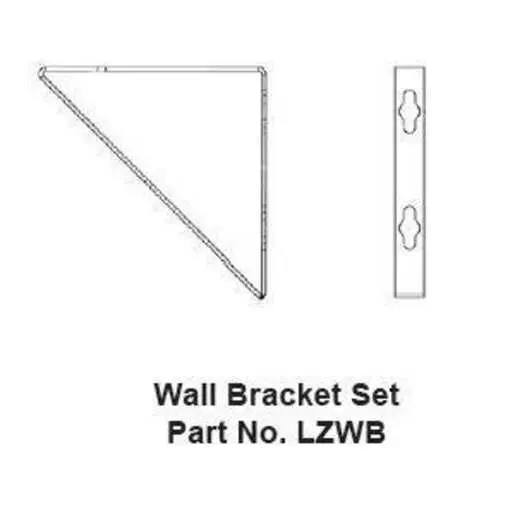 Image of LZWB LZWB - LZ Series - Stainless Steel Wall Bracket Set