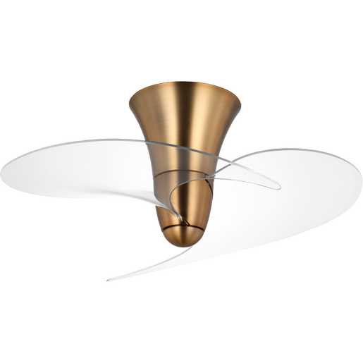 Beal Collection 33.19in. TwoBlade Vintage Brass Modern Ceiling Fan