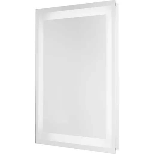 Captarent Collection 30x36 in. Rectangular Illuminated Integrated LED White Modern Mirror