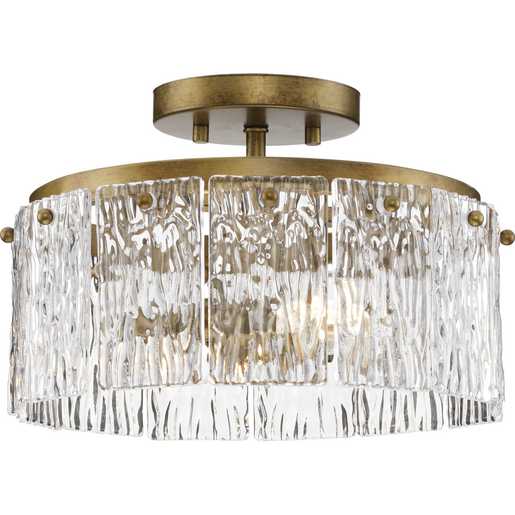 Chevall Collection Two-light 12.62 In. Gold Ombre Modern Organic Flush 