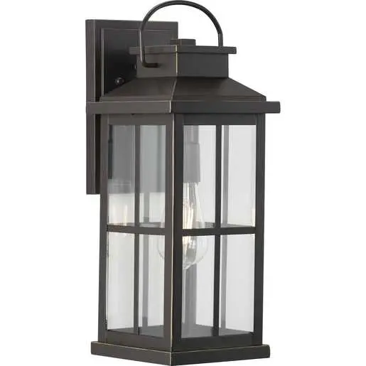 Image of P560266-020 Williamston Collection One-Light Antique Bronze and Clear Glass Transitional Style Large Outdoor Wall Lantern