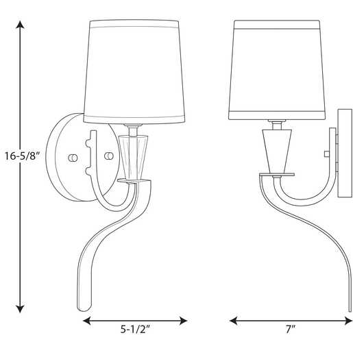 Nealy Collection OneLight Wall Bracket P710046009 Progress Lighting