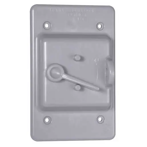 Image of PTC100GY 1-Gang Weatherproof Cover, Plastic, Toggle, Gray