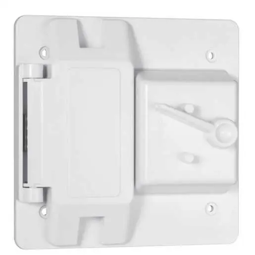 Image of PTC521WH 2-Gang Weatherproof Cover, Plastic, Toggle/GFCI, White