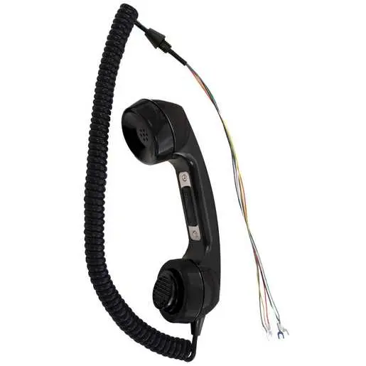 Image of 10111-106 Handset Assembly, Black, 25' Hytrel Cord