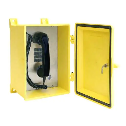 Image of 354-710YL NEMA 4X VoIP Rugged Handset Telephone - Model 354-710 Series (Keypad), Yellow