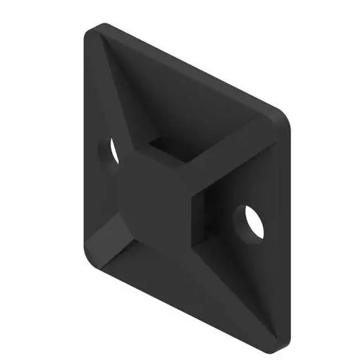 Image of CTB125AA4C0 CTB125AA4C0, Cable Tie Mounting Base, Acrylic Adhesive, Black