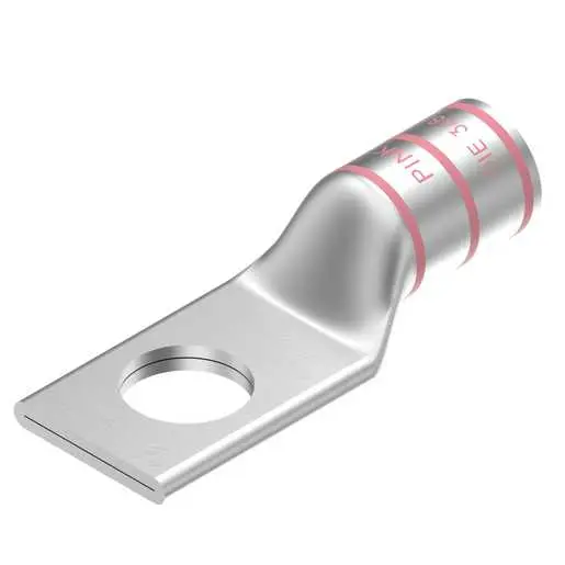 Image of YAV25LTC14FX YAV25LTC14FX, Compression Terminal, 1/0 Flex G,H,I,K,M, DLO, 1/0 AWG, Cu, 1-Hole, 1/4" Stud, Standard Barrel