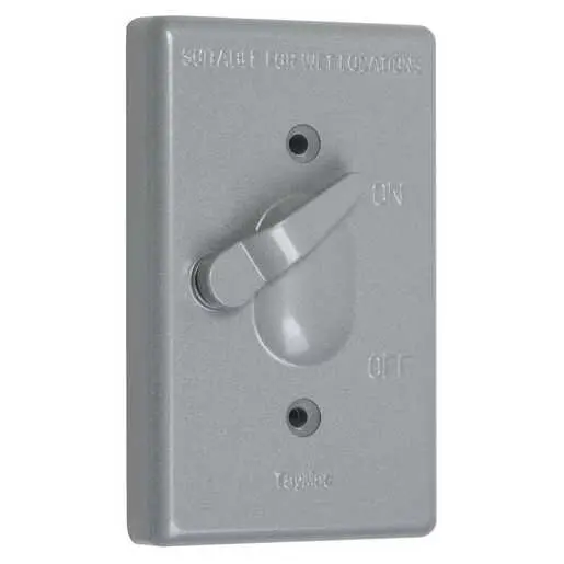 Image of TC100S 1-Gang Vertical Weatherproof Cover, Toggle, Gray