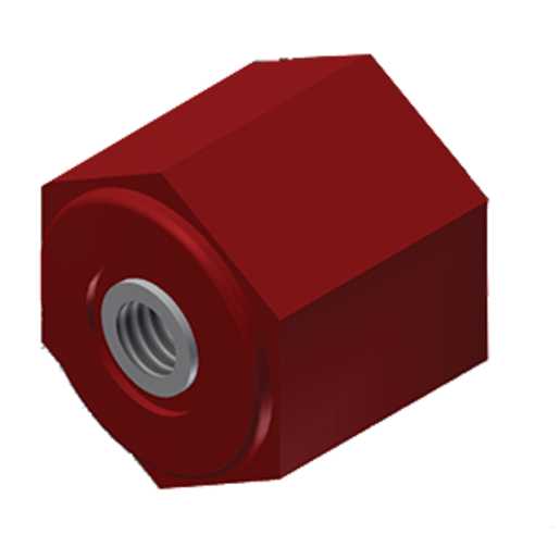 Product image for BURNDY 38633000 RED HEX STANDOFF INSULATOR
