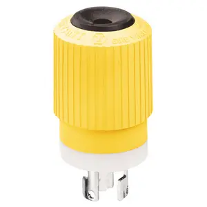 Image of 4721NPCR Locking Devices, Locking Devices, Marine Grade, Male Plug, 15A 125V, 2-Pole 3-Wire Grounding, L5-15P, Screw Terminal, Yellow