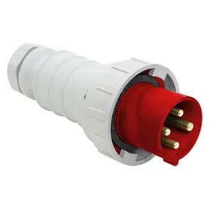 Image of 520P7W Heavy Duty Products, IEC Pin and Sleeve Devices, Industrial Grade, Male Plug, 20A 3-Phase Wye 277/480V AC, Screw Terminals, Watertight