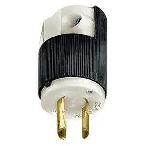 Image of 7102N Locking Devices, Industrial, Female Connector Body, 20A 250V, 2-Pole 2-Wire Non-Grounding, L2-20R, Screw Terminal, Gray