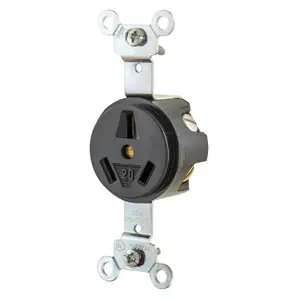 Image of 9326 Straight Blade Devices, Receptacles, Flush Mount Single, Commercial/Industrial Grade, Thermoset, Side Wired, 20A 250V