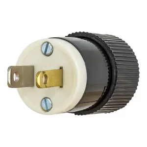 Image of 9754NS Straight Blade Devices, Male Plug, Light Duty, Industrial/Commercial Grade, Straight, 15A 125V, 2-Pole 2-Wire Non- Grounding, 1-15P, Polarized