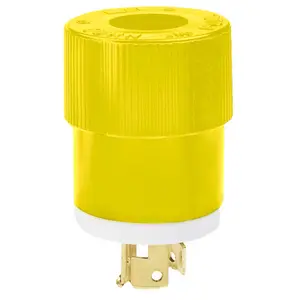 Image of 9965NSY Locking Devices, Locking Devices, Industrial, Male Plug, 20A 125/250V, 3-Pole 3-Wire Non Grounding, Non-NEMA, Screw Terminal, Yellow