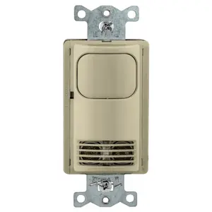 Image of MSD2000I1N Wall Switch, Occupancy or Vacancy, Dual Tech, 1 Relay, 1000 Square Feet, 800W Incandescent, 1000W Fluorescent @ 120V AC, 1800W Fluorescent @ 277V