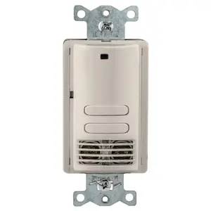 Image of MSU2000LA2 Wall Switch, Occupancy or V ACancy, Ultrasonic, 2 Relay, 1000 Square Feet, 800W Incandescent, 1000W Fluorescent @ 120V AC, 1800W Fluorescent @ 277V