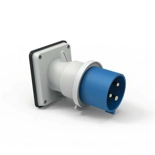 Image of BRY360B6S IEC Pin and Sleeve, Splash Proof Inlet, 60/63 A, 220-240 VAC