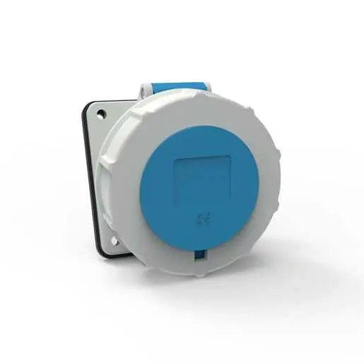 Image of BRY460R9W IEC Pin and Sleeve, Watertight Receptacle, 60/63 A, 3 Phase 200-250 VAC