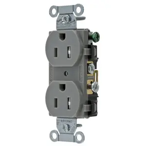 Image of CBRS15GRYWRTR Straight Blade Devices, Tamper and Weather Resistant Duplex Receptacle, Commercial Grade, 15A 125V, 5-15R