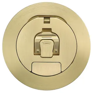 Image of CFBS1R4CVRBRS 4" CFBS1R4 Series, Round Cover Assembly, Brushed Brass Plated Finish