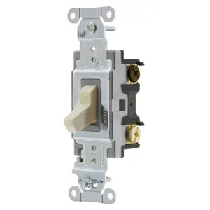 Image of CS320B Switches and Lighting Controls, Commercial Grade, Toggle Switches, General Purpose AC, Three Way, 20A 120/277V AC, Side Wired Only, Brown