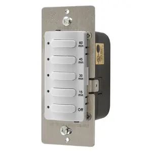 Image of DT5060W Timer Switches, Single Pole, 8.3A120/277V AC, 60 Minute Delay Time Out, White