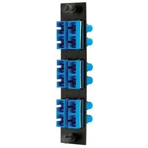 Image of FSPSCST6 FSP Adapter Panel, SC Duplex/ST-Style, 12-Port, Loaded with 6 Adapters, Phosphor Bronze