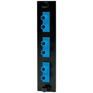 Image of FSPSTD3 Fiber Adapter Panel, 6-Fiber, 3) ST Duplex, Phosphor Bronze, Blue