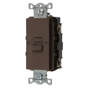 Image of GFBFST20 Power Protection Devices, Self Test Faceless GFCI, 20A 125V, 2-Pole 3-Wire Grounding, Brown