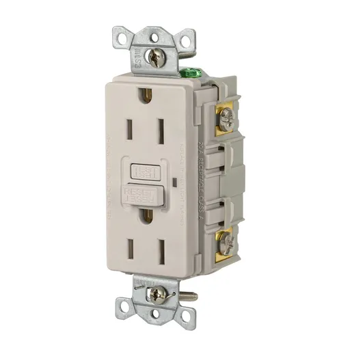 Image of GFR15LA Heavy Duty Commercial AUTOGUARD® Self-Test GFCI Receptacle, 15A, Light Almond