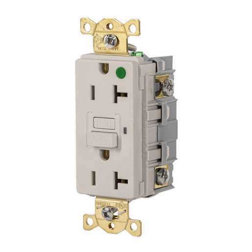 2) HUBBELL WIRING DEVICE-KELLEMS GFCI Receptacle, 20A, 125VAC, 5